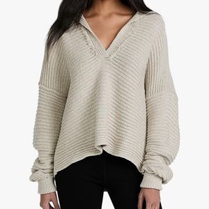 Free People Sz L- Marlie pullover in Pebble